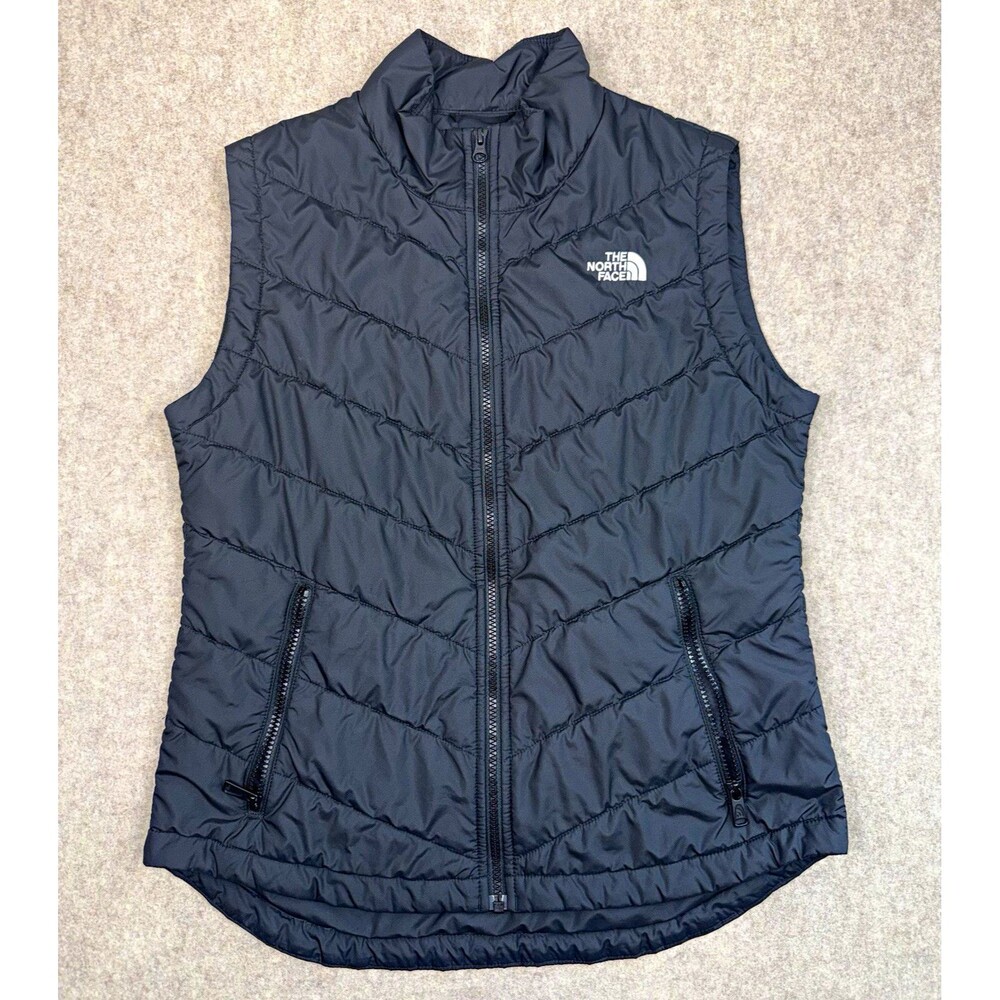 The North Face Women’s Black Puffer Vest Full Zip Pockets Insulated Sz M